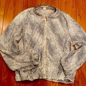 H&M animal print bomber jacket